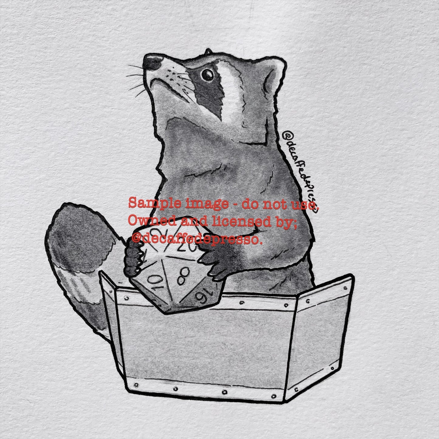 Dungeon Master raccoon (DnD)