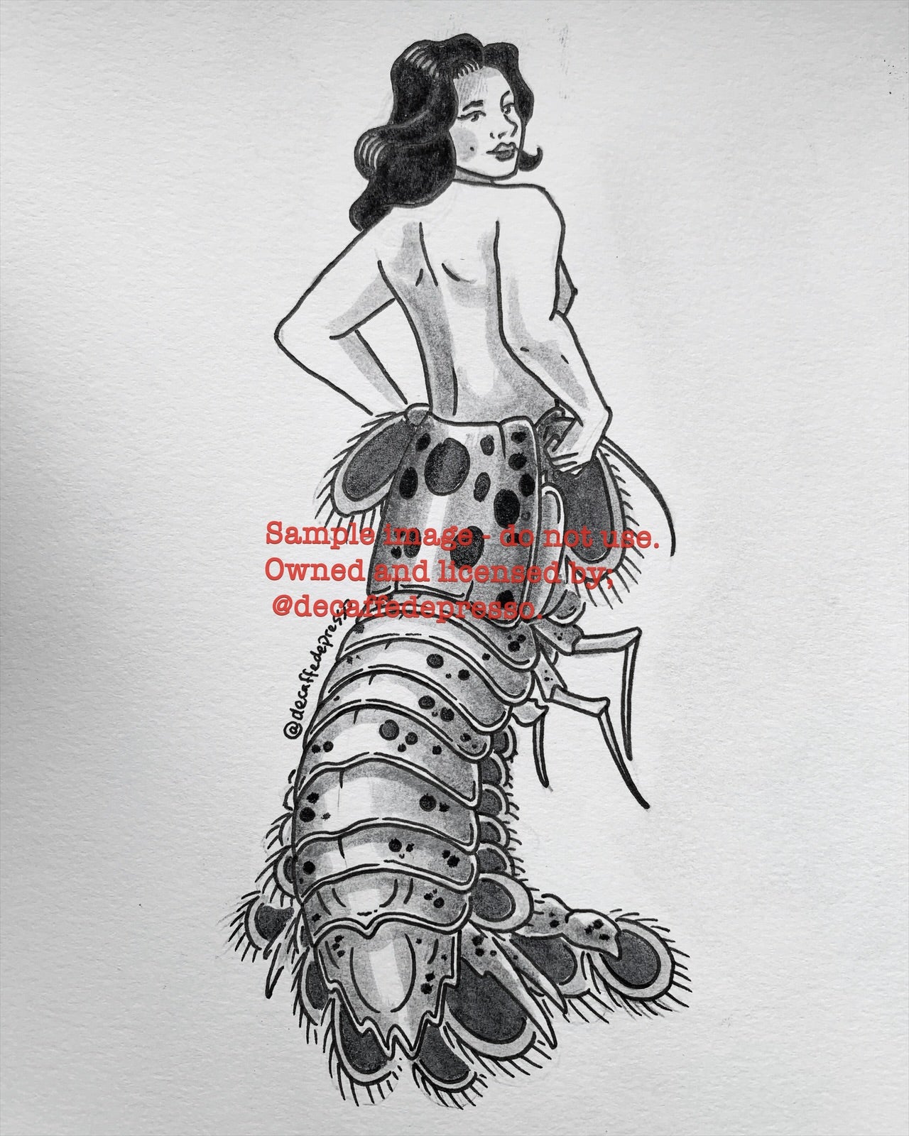 Mantis shrimp mermaid