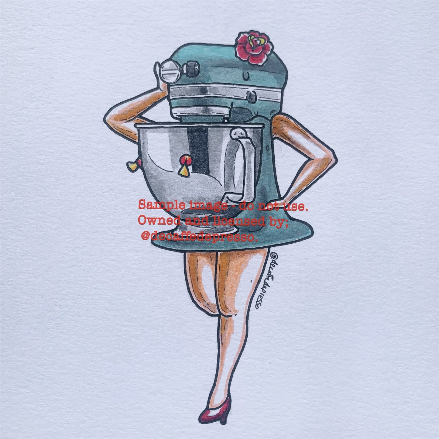 Stand mixer pin-up