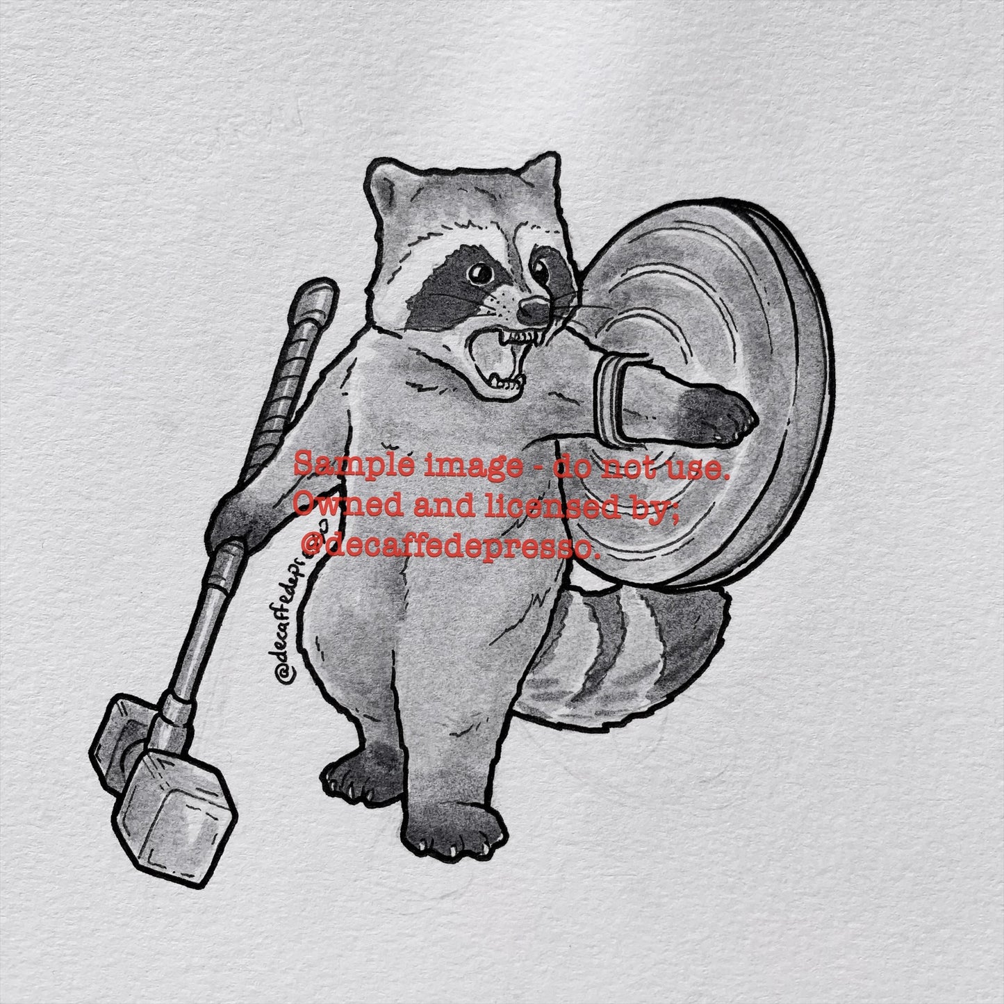Barbarian raccoon (DnD)
