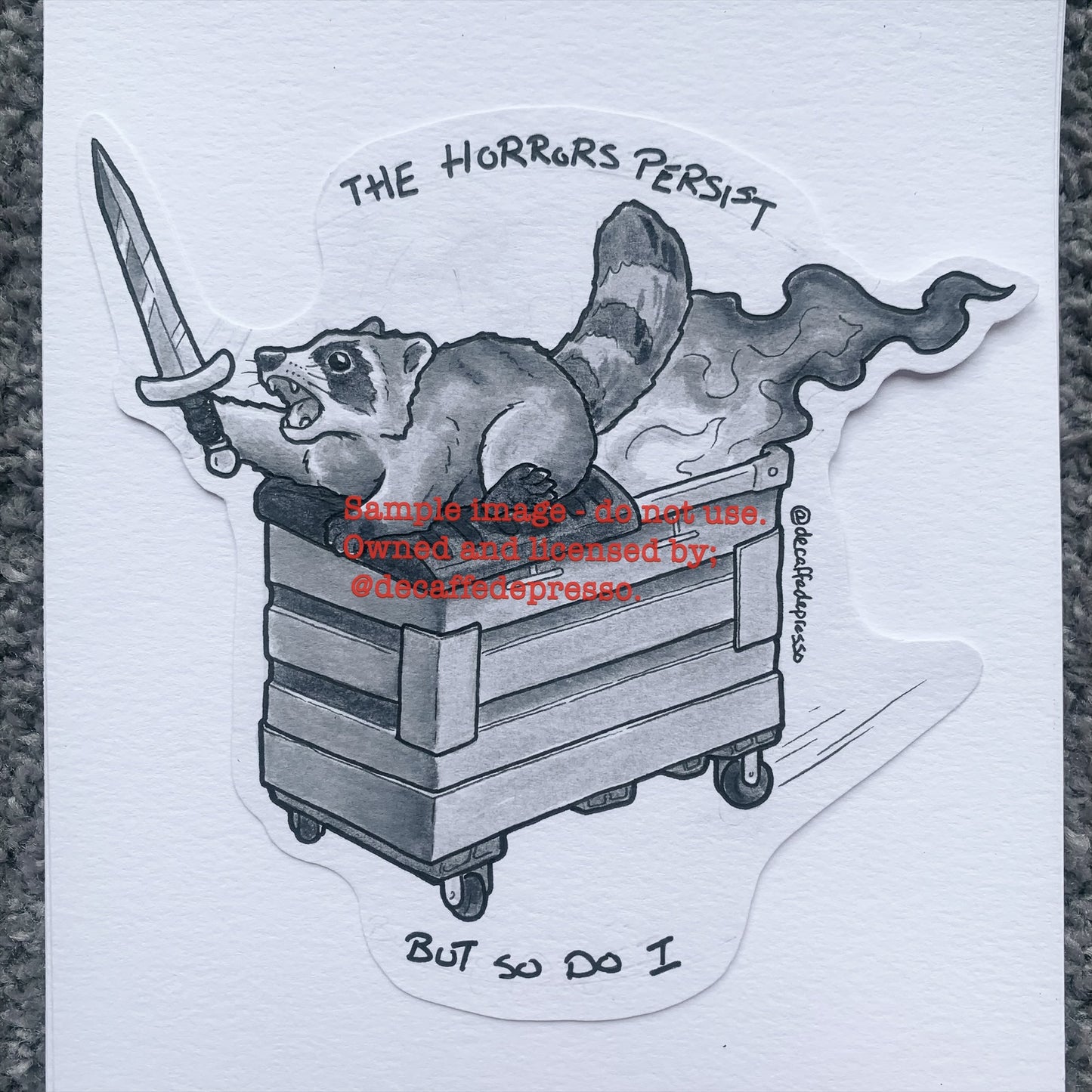 Dumpster fire raccoon