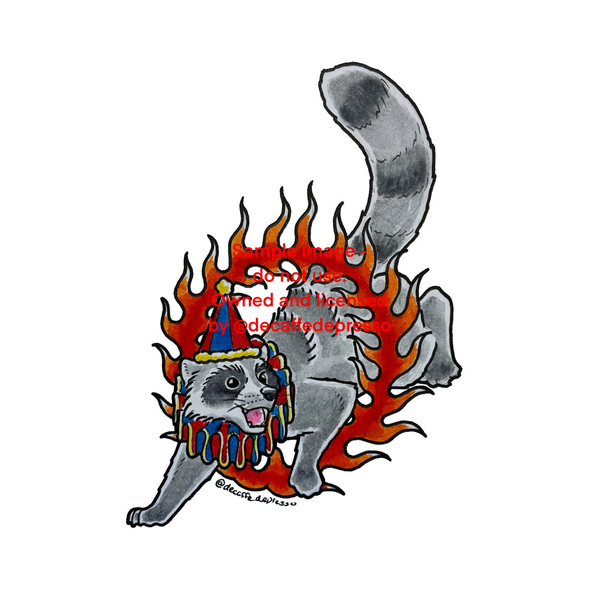 Circus raccoon (ring of fire)