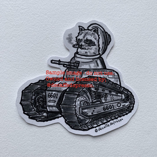 Military raccoon (Tank driver)