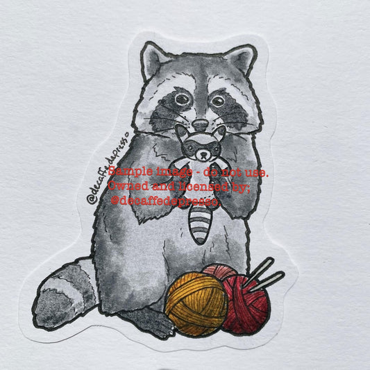 Crochet/knitting raccoon