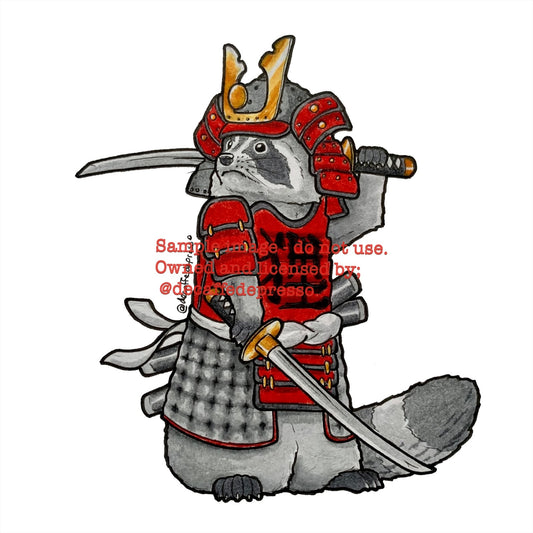 Samurai raccoon