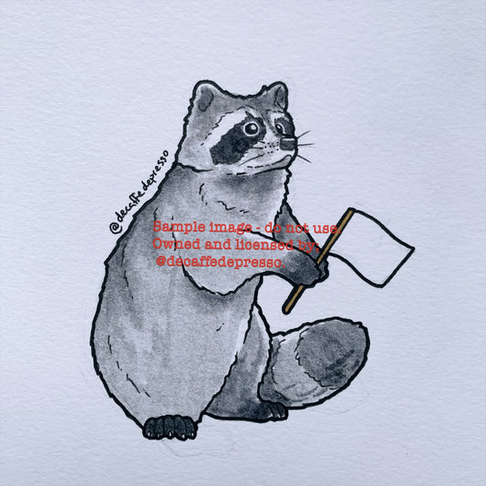 Pride raccoon (flag - small)