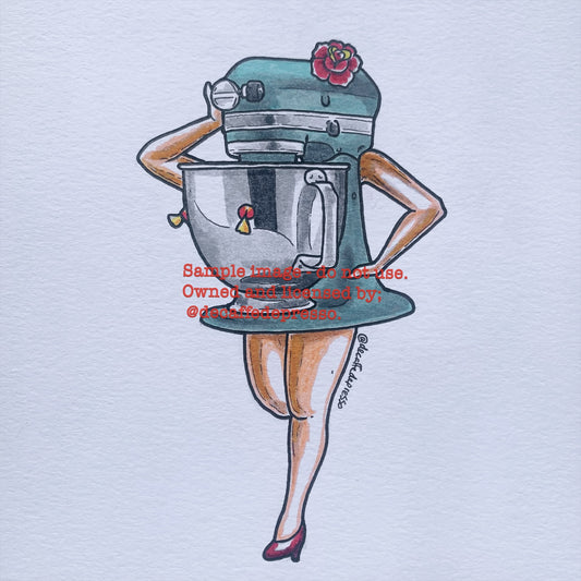 Stand mixer pin-up