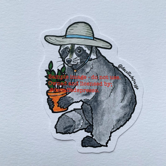 Gardening raccoon