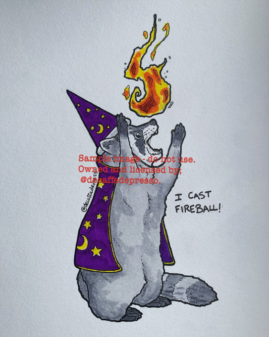 Fireball raccoon (wizard)