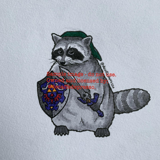 Game raccoon (Link - Zelda)