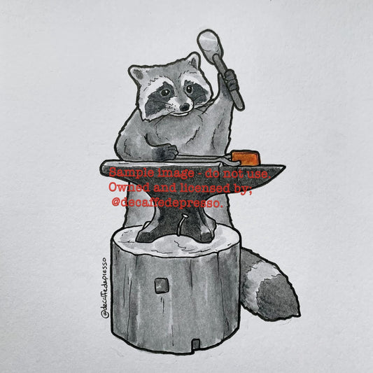 Blacksmith raccoon