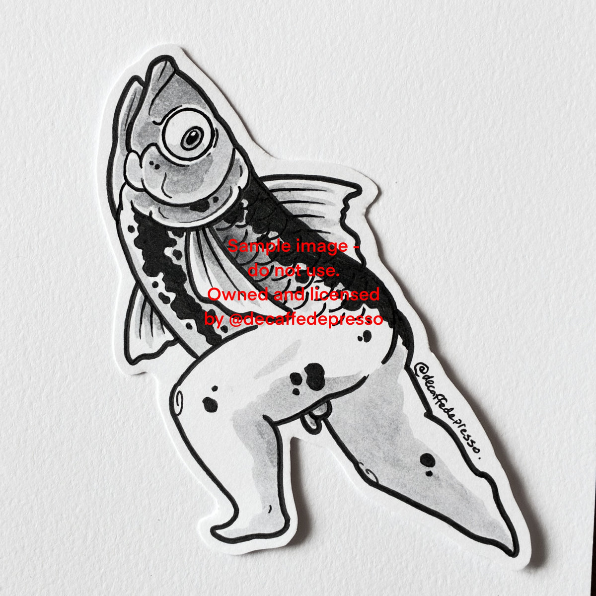 Reverse mermaid (fish sticks)