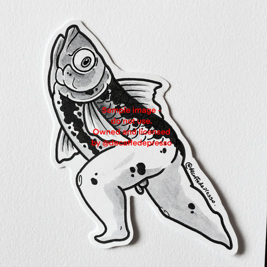 Reverse mermaid (fish sticks)
