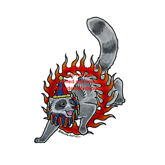 Circus raccoon (ring of fire)