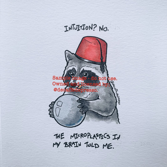 Microplastics raccoon