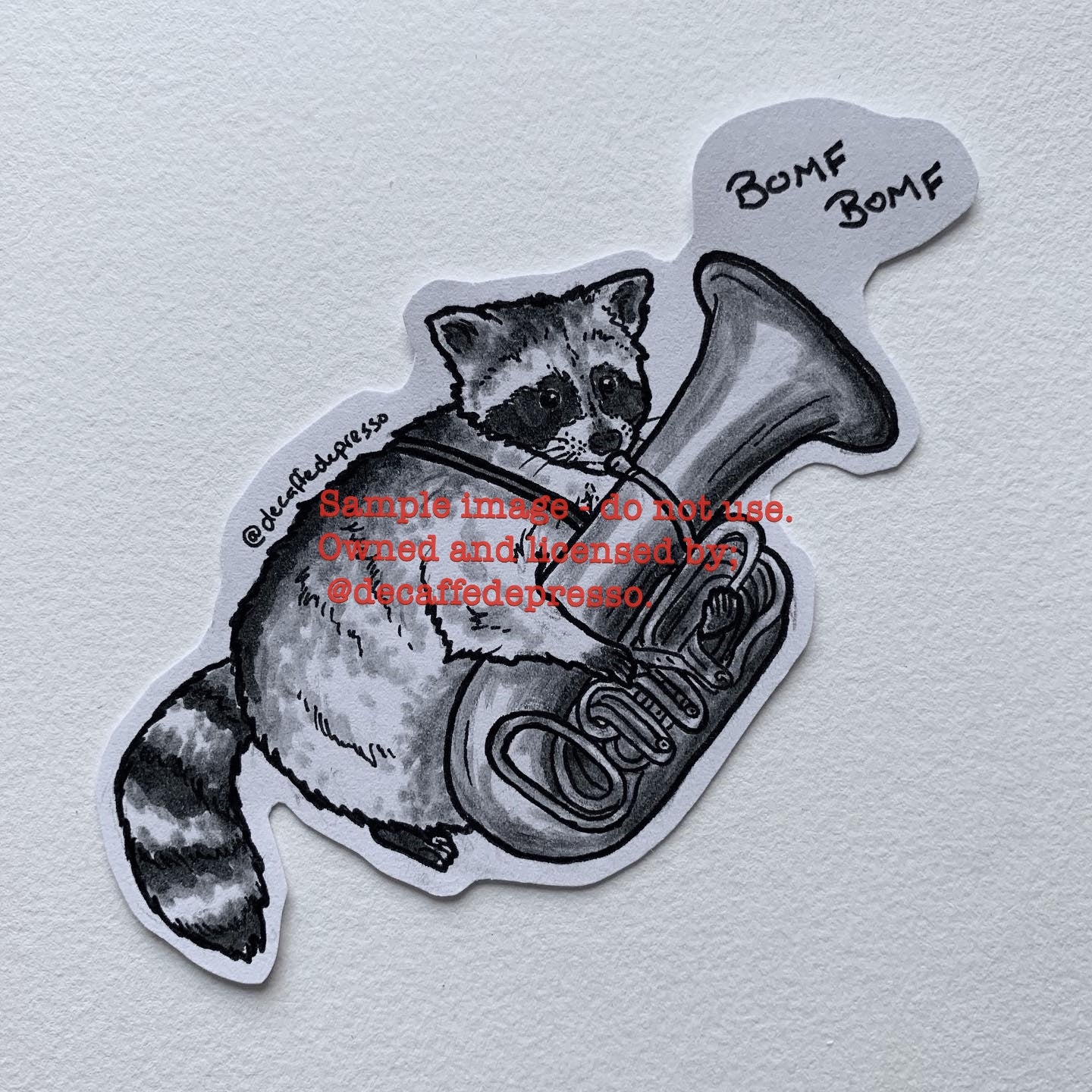 Musical raccoon (Tuba)