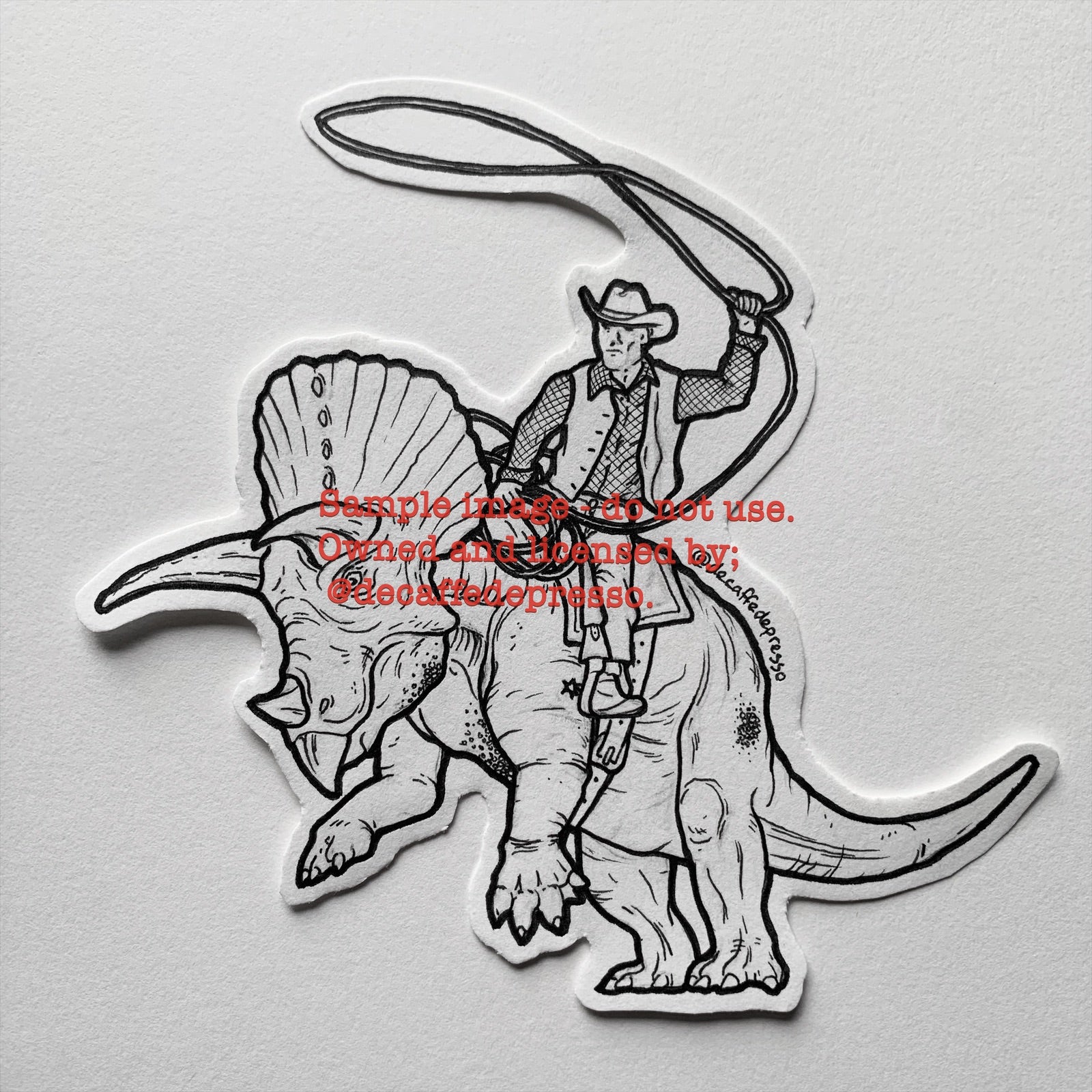Triceratops Cowboy (dinosaur rodeo) – Decaffedepresso