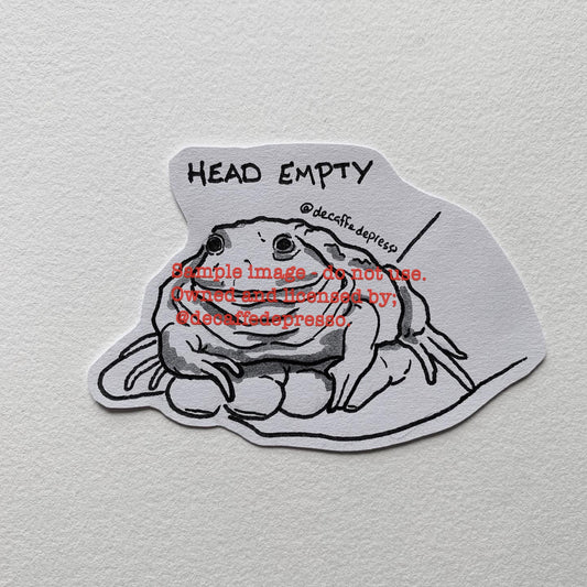 Head empty frog