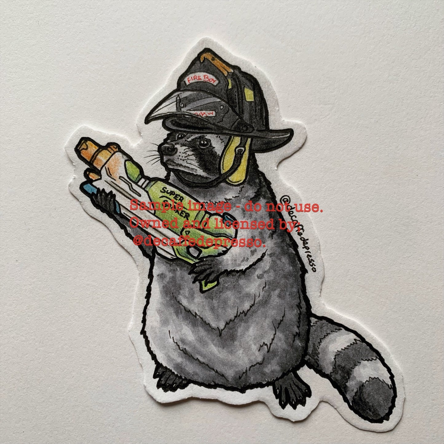 Firefighter raccoon 1