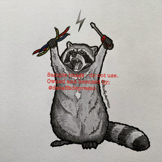 Electrician raccoon (sparky)