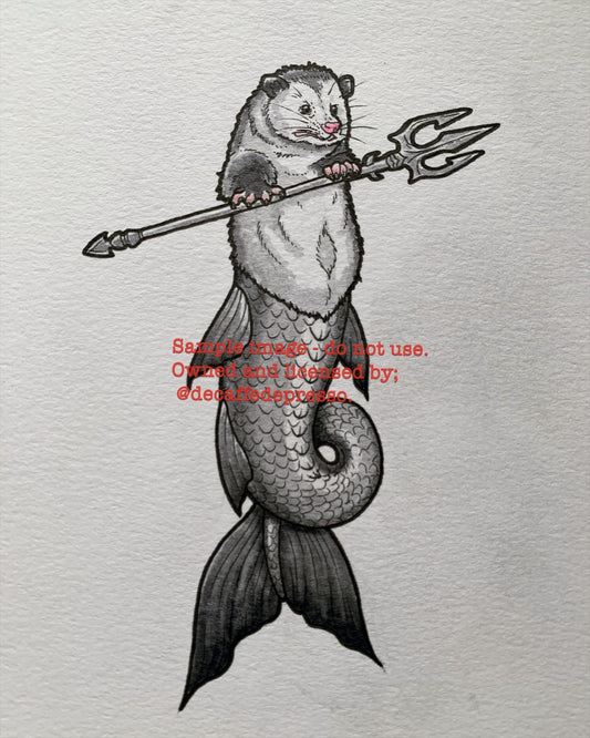 Opossum mermaid (Oposseidon)