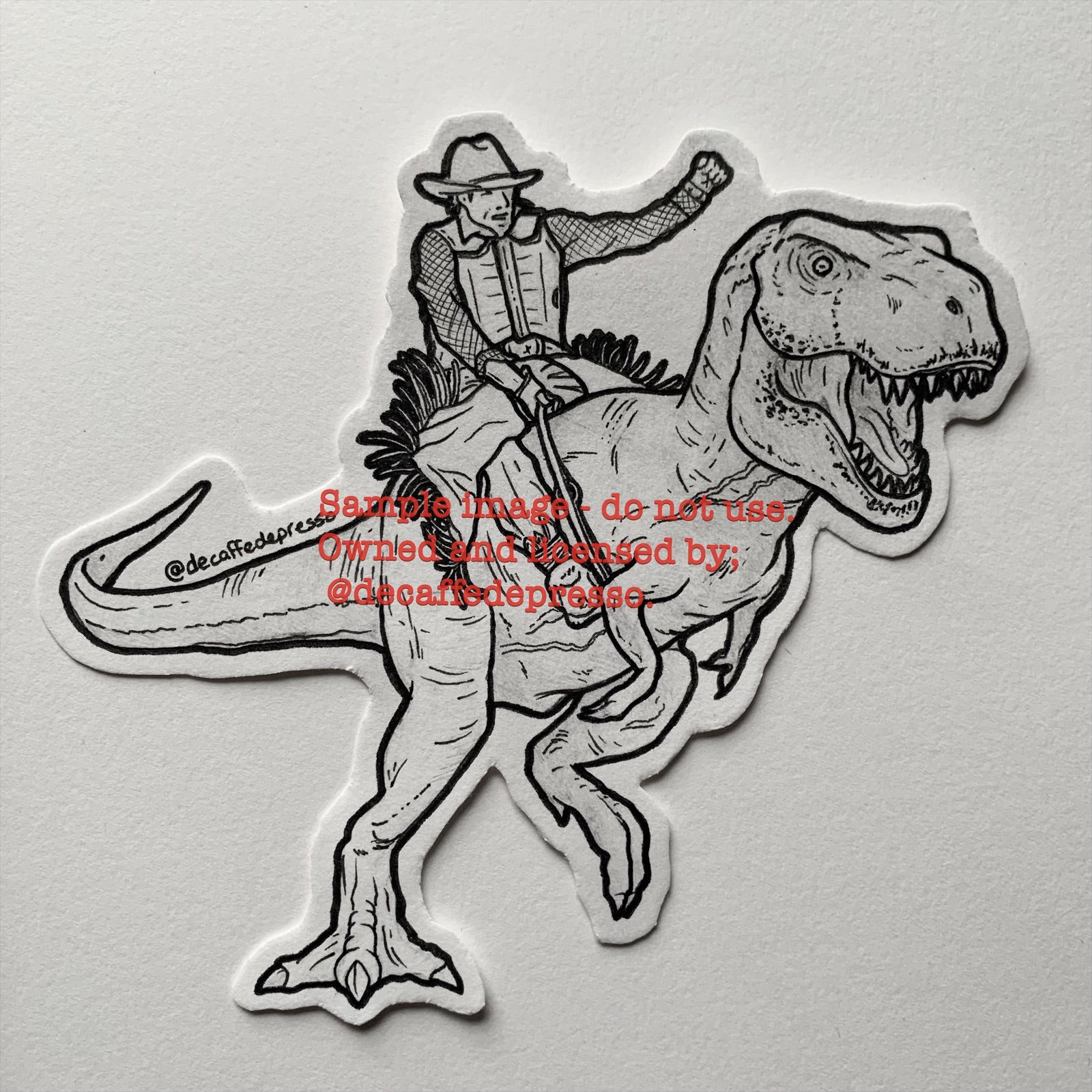 T-Rex cowboy (dinosaur rodeo) – Decaffedepresso